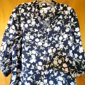 J Jill Floral Blouse